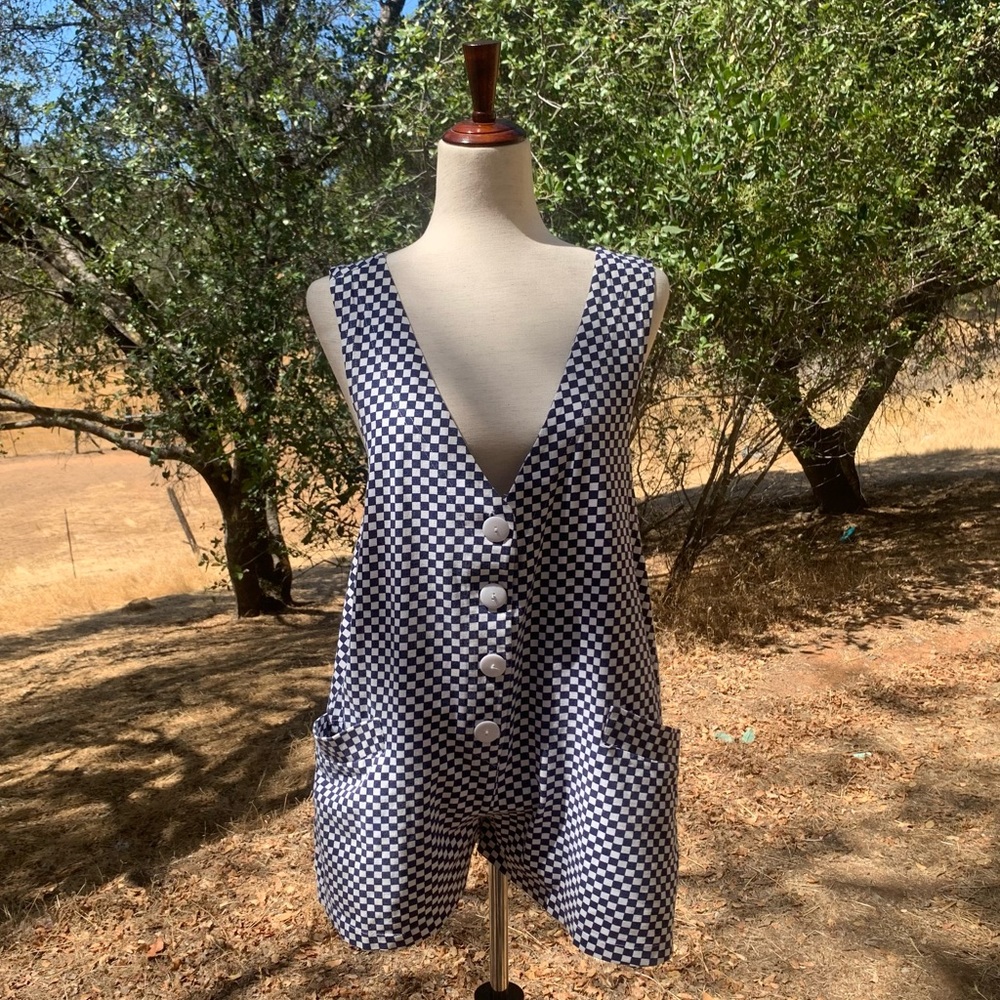 Vintage Checkered Romper